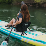 Girl sitting on the SUP using the kayak bundle | Bundle